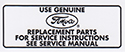 64-68 Air Cleaner Service Decal