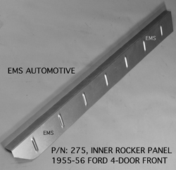 55-56 Fairlane, (Right) 4 Door Front Inner Rocker Panel, Manufactured By EMS