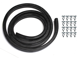 64-66 Coupe Body to Trunk Lid Seal, Black with Clips