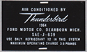 64 Air Conditioning Hose Tag Decal