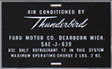 65-66 Air Conditioning Hose Tag Decal