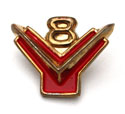 55-56 V-8 Emblem Attaches to Glove Box Door