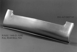 49-51 Ford Car Tail Pan, Extends From The Trunk Opening And Completely Rolls Downward to The Bottom of The Quarter Panels.