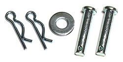 55-57 Spare Tire Hold Down Clevis Pins, Washers & Clips