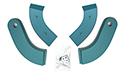 61-62 Seat Hinge Covers, Turquoise