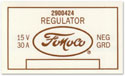 58-61 Voltage Regulator Decal